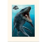 JURASSIC WORLD FALLEN KINGDOM (MOSASAURUS) - avec Passe-Partout - 30x40cm - Affiche / Poster