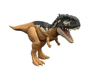 Jurassic World Figurine articulée et sonore de Skorpiovenator Attaque Rugissante (33 cm) avec code ADN caché et scannable, à Collectionner, Jouet Enfant, Dès 4 ans, HDX37