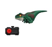 Jurassic World Figurine stylisée de Vélociraptor vert avec un clicker de contrôle pour bouger et émettre des sons, à Collectionner, Jouet Enfant, Dès 4 ans, GYN41