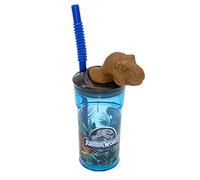 Jurassic World Gobelet pour Enfants avec Paille intégrée, 10138225, Multicolore, 1 Stück (1er Pack)