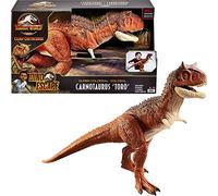 Jurassic World : la Colo du Crétacé, grande figurine articulée dinosaure Carnotaurus Toro Super Colossal, 91 cm de long, jouet pour enfant, HBY86