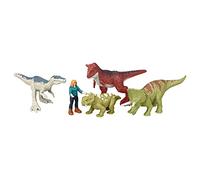 Jurassic World Le Monde d’après Coffret 5 mini-figurines Carnotaurus avec Détails Authentiques, à Collectionner, Jouet Enfant, Dès 3 ans, GWP72