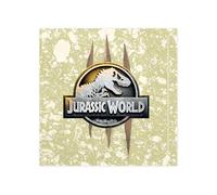 Jurassic World - Lot de 20 serviettes en papier 2 couches - Avec logo - Pour anniversaire d'enfant - 33 x 33 cm - Vert beige