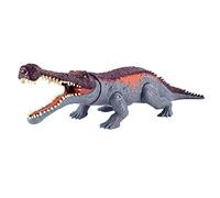 Jurassic World Méga Morsures grande figurine dinosaure articulé Sarcosuchus, jouet pour enfant, GVG68