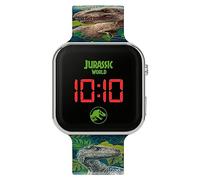 Jurassic World Montre Quartz Numérique Garçon Bracelet Plastique JRW4100, Imprimé Vert., Sangle