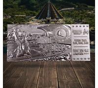 Jurassic World - Mosasaurus - Ticket Plaqué Argent Collector