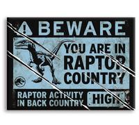 Jurassic World - Panneau Raptor - Aimant 6.3x8.9cm