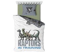 Jurassic World - Parure de Lit Coton - Housse de Couette 140x200 cm + Taie 65x65 cm - Raptors