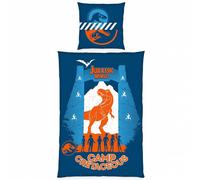 Herding Housse de couette Jurassic World T-Rex réversible 80 x 80 + 135 x 200 cm
