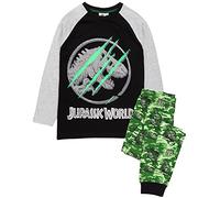 Jurassic World Pyjamas Boys Enfants Camo T-Shirt Short ou Pantalons Options 5-6 Ans