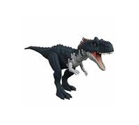 Jurassic World Figurine Dinosaure articulée Rajasaurus, Attaque Rugissante, sons et mouvements, avec code ADN scannable, Jouet Enfant, Dès 4 ans, HDX45