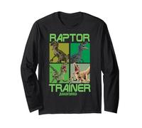 Jurassic World Raptor Trainer Dino Boxes Manche Longue, Unisexe pour Adultes, Noir, S