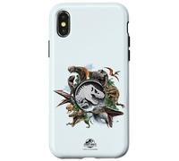 Jurassic World Rebirth Circle Logo Dinosaurs Coque pour iPhone X/XS