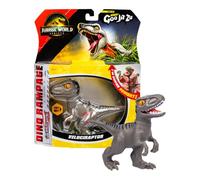 Jurassic World Rebirth Dino Rampage Heroes of Goo Jit Zu Velociraptor, super spongieux et extensible, avec mâchoires à écraser et un remplissage unique Goo, 3 à collectionner