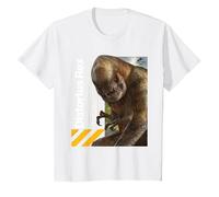Jurassic World Rebirth Distortus Rex Hazard T-Shirt, Enfant, Blanc, 4 Ans