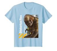 Jurassic World Rebirth Distortus Rex Hazard T-Shirt, Enfant, Bleu Céleste, 10 Ans