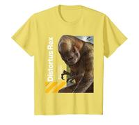 Jurassic World Rebirth Distortus Rex Hazard T-Shirt, Enfant, Citron, 2 Ans