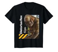 Jurassic World Rebirth Distortus Rex Hazard T-Shirt, Enfant, Noir, 3 Ans