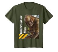 Jurassic World Rebirth Distortus Rex Hazard T-Shirt, Enfant, Olive, 3 Ans