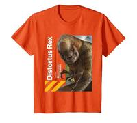Jurassic World Rebirth Distortus Rex Hazard T-Shirt, Enfant, Orange, 12 Ans