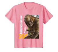Jurassic World Rebirth Distortus Rex Hazard T-Shirt, Enfant, Rose, 10 Ans