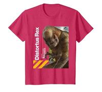 Jurassic World Rebirth Distortus Rex Hazard T-Shirt, Enfant, Rouge Chiné, 12 Ans