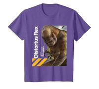 Jurassic World Rebirth Distortus Rex Hazard T-Shirt, Enfant, Violet Chiné, 3 Ans