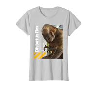 Jurassic World Rebirth Distortus Rex Hazard T-Shirt, Femme, Argent, S