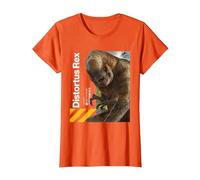 Jurassic World Rebirth Distortus Rex Hazard T-Shirt, Femme, Orange, S
