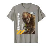 Jurassic World Rebirth Distortus Rex Hazard T-Shirt, Homme, Ardoise, XL