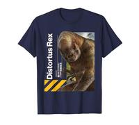 Jurassic World Rebirth Distortus Rex Hazard T-Shirt, Homme, Bleu Marine, S