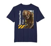 Jurassic World Rebirth Distortus Rex Hazard T-Shirt, Homme Grandes Tailles, Bleu Marine, 5X Tall