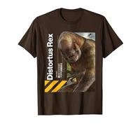 Jurassic World Rebirth Distortus Rex Hazard T-Shirt, Homme, Marron, S