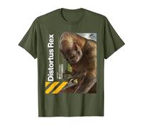 Jurassic World Rebirth Distortus Rex Hazard T-Shirt, Homme, Olive, S