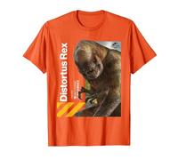 Jurassic World Rebirth Distortus Rex Hazard T-Shirt, Homme, Orange, M