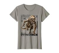 Jurassic World Rebirth Distortus Rex Ingen Species File T-Shirt, Femme, Ardoise, S