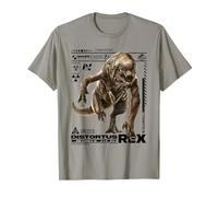 Jurassic World Rebirth Distortus Rex Ingen Species File T-Shirt, Homme, Ardoise, S