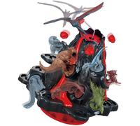 EPOCH Games - Jurassic World Shaky Volcano - Jeu de Plateau, Jeu de société et Jouet pour Enfants avec des Figurines dans l'univers des Dinosaures