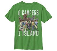 Jurassic World Six Campers T-Shirt, Vert Kelly, S Mixte Enfant