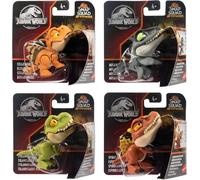 Jurassic World Snap Squad Attitudes Lot de 4 figurines Spinosaure, Mosasaure, Tyrannosaure Rex, Ségosaure
