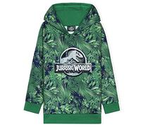 Jurassic World Sweat à Capuche Dinosaure Enfant Garçon (Vert, 7-8 ans)