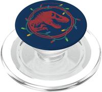 Jurassic World T-Rex Christmas Lights PopSockets PopGrip pour MagSafe