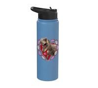 Jurassic World T-Rex Valentine’s Day Stainless Steel Insulated Water Bottle