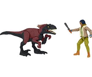 Jurassic World Toys Jurassic World Dominion Kayla Watts et Pyroraptor Human and Dino Pack avec 2 figurines d'action et accessoire, coffret cadeau jouet et objet de collection, multicolore (GWM27)