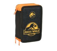 Jurassic World - Trousse Scolaire avec 37 Outils Inclus, Trousse pour Enfant, idéale pour Les Enfants de 5 à 14 Ans, Confortable et Polyvalente, qualité et résistance, 12,5 x 5,5 x 19,5 cm