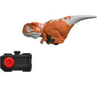 Jurassic World Figurine stylisée de Vélociraptor vert avec un clicker de contrôle pour bouger et émettre des sons, à Collectionner, Jouet Enfant, Dès 4 ans, GYN41