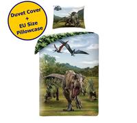 Jurassic World Vert Simple Literie Set Garçons Filles Double Face Housse Taille