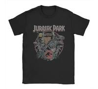 Jurassics Parks Dinosaur Attack Isla Nublar Circle Men T Shirts Black L