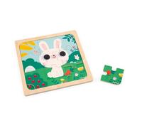 JuratoysJanod Puzzle Lapin Blanc 9 Pieces