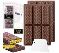 Jurcicat 2 sztuki Formy do Czekolady Silikonowa Forma do Czekolady Bez BPA Silikonowa Forma do Czekolady do Silikonowej Formy do Czekolady DIY Forma do Czekolady Praline Candy (diament)